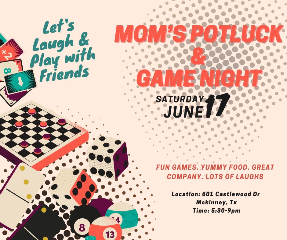 moms potluck and game night
